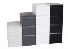 Go Steel Metal File Cabinets. White, Grey, Black, Graphite Ripple